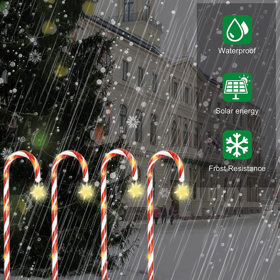 Candy Cane Lane LED Solar Lamp - Image 3