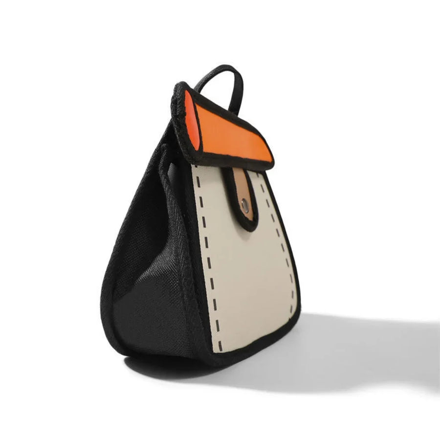 2D Canvas Texture Crossbody Bag - Image 6