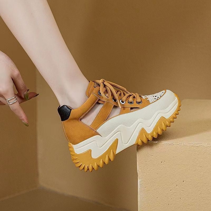 High Top Hollow Stylish Breathable Shoes - Image 9