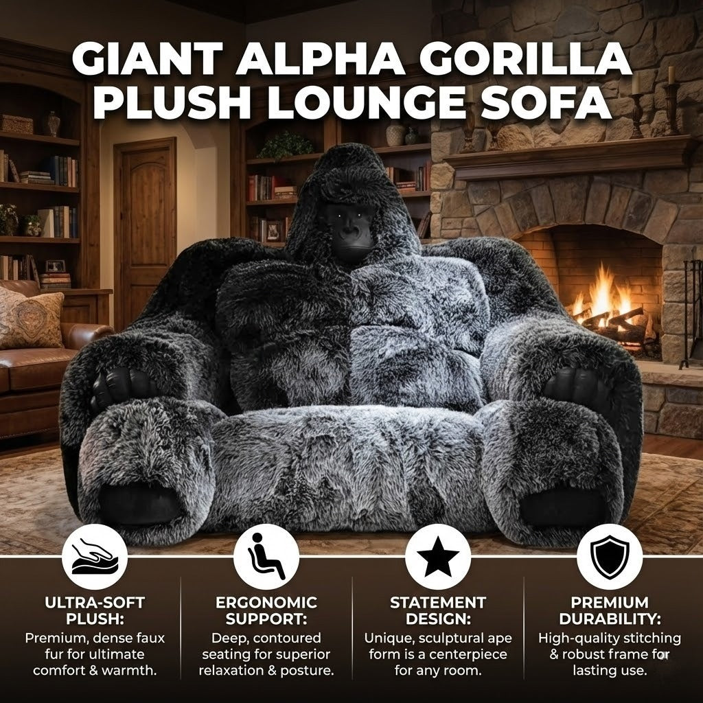 Giant Alpha Gorilla Plush Lounge Sofa - Image 7