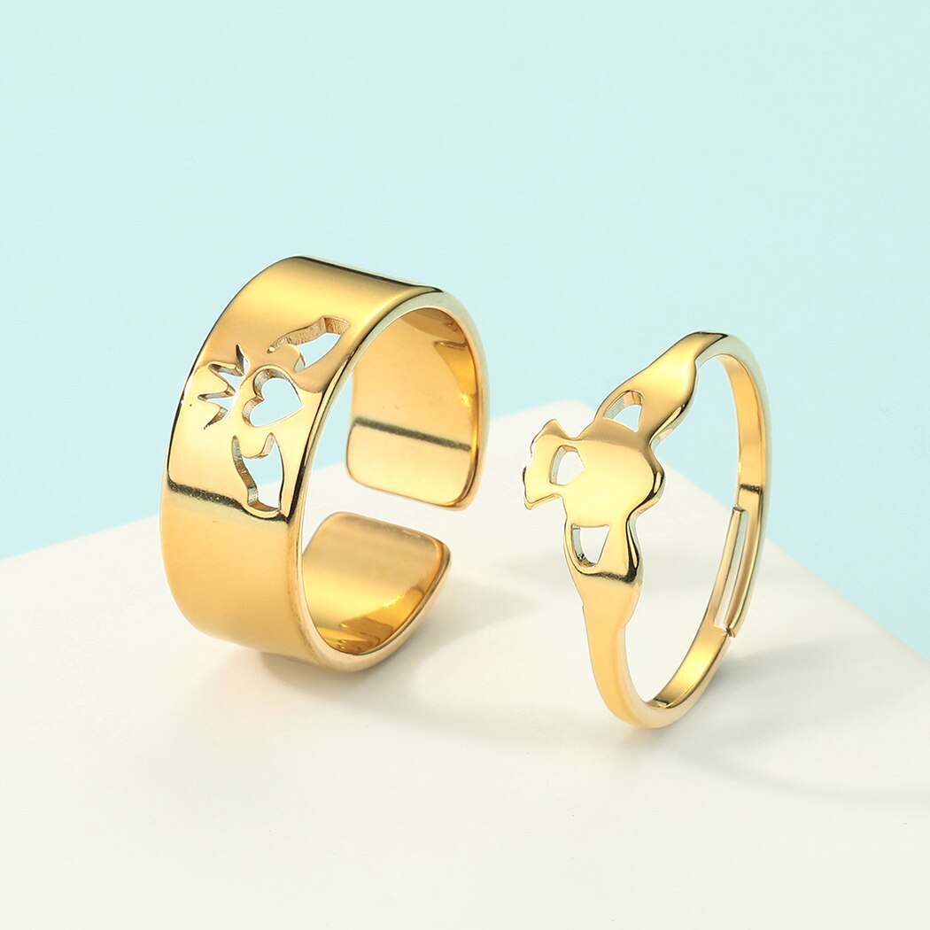 2pcs Together Forever Couple Rings