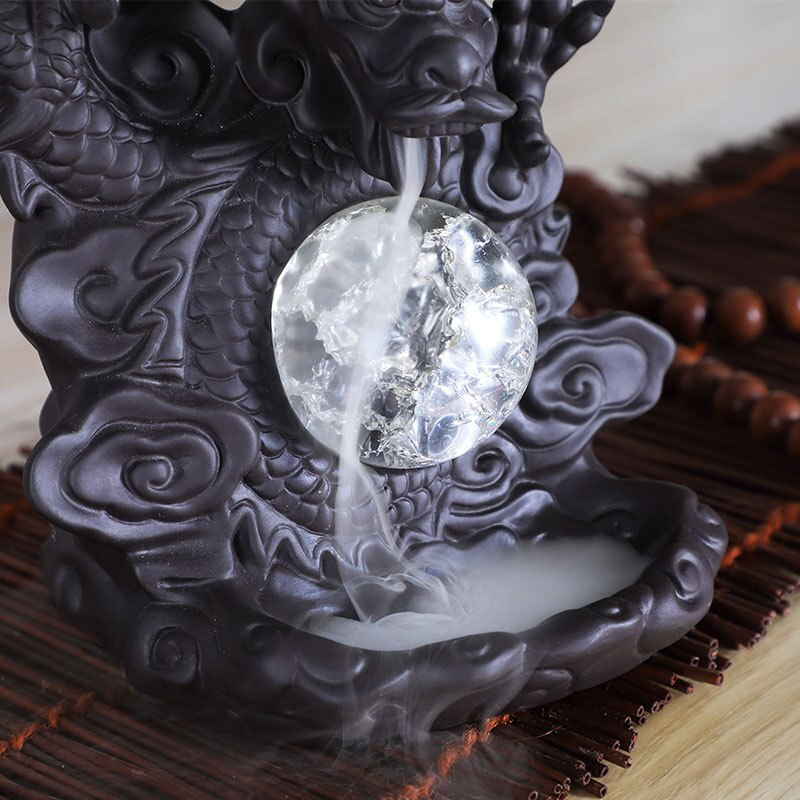 Mystic Dragon Lucky Clay Waterfall Burner - Image 2