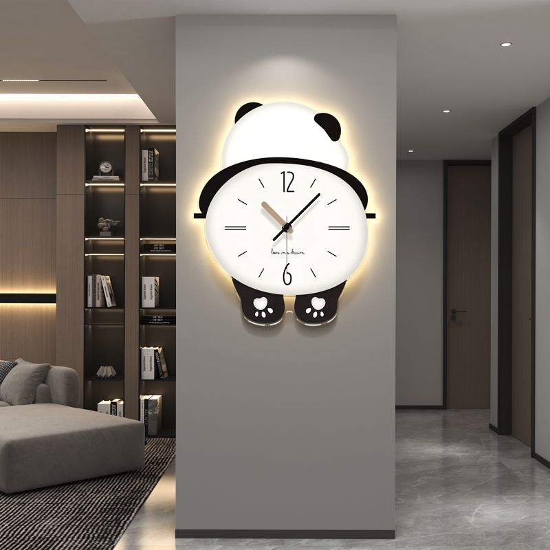 Shy Panda Creative Wall-Hanging Clock - Image 0
