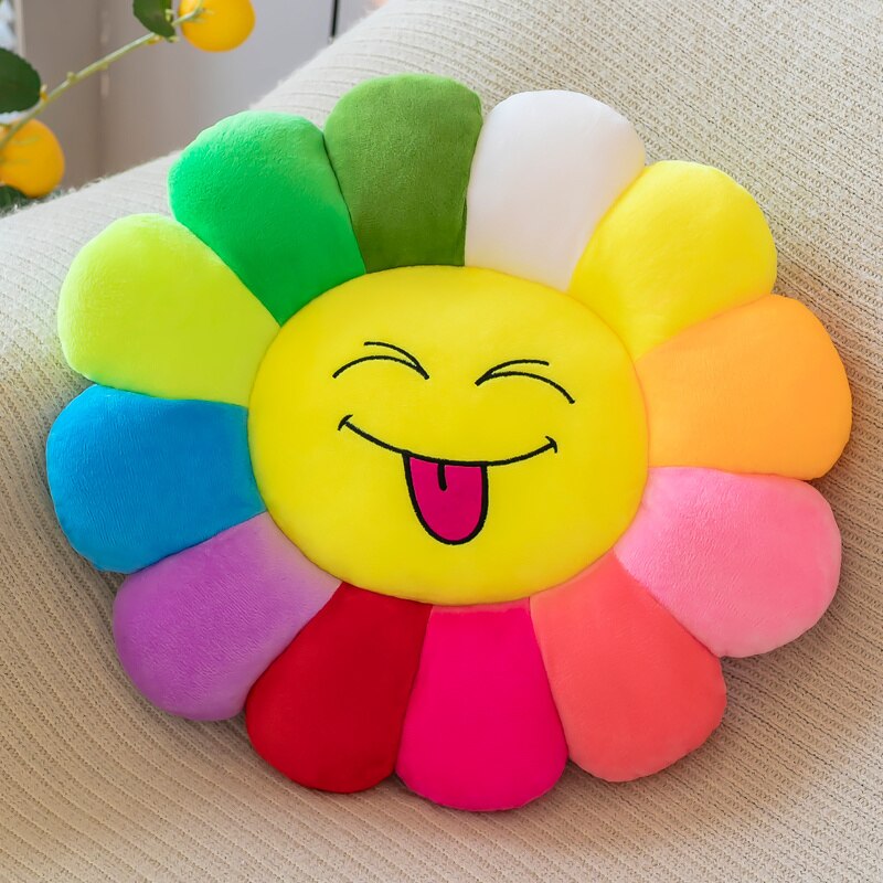 Colorful Sunflower Plush Comfy Seat Cushion - Image 12