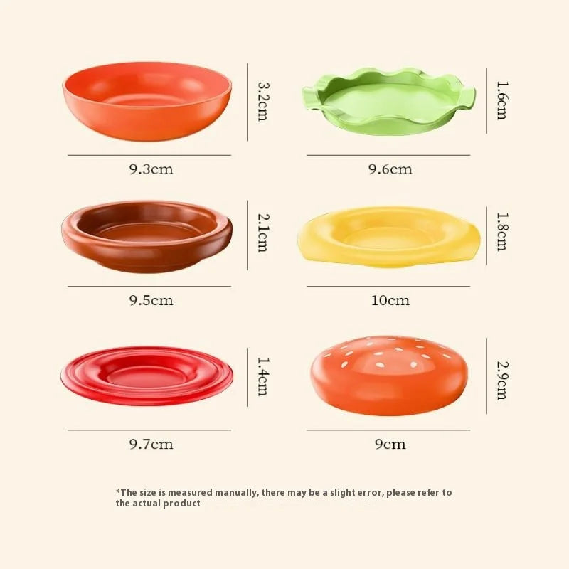 Stackable Hamburger Multi-Layer Plate Set - Image 4