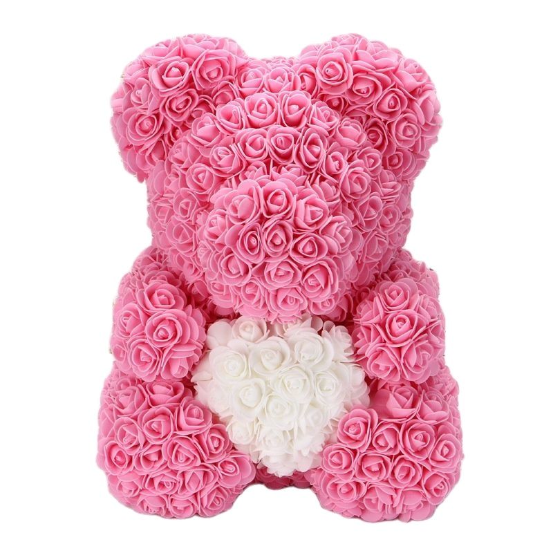 Artificial Rose Flowers Teddy Bear - Image 11