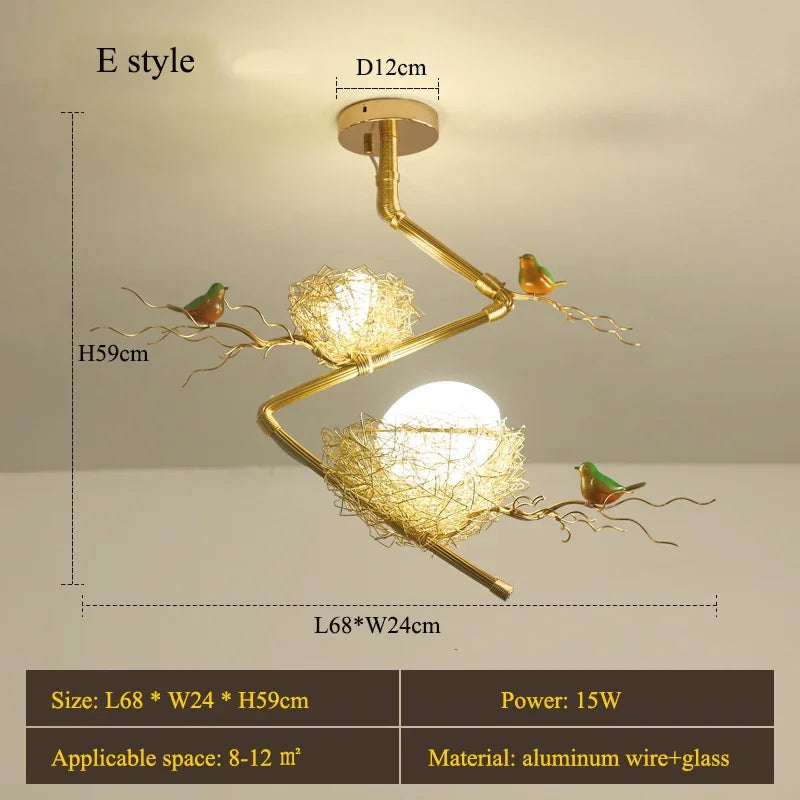 Bird Nest Egg Rustic Minimalist Lamp - Image 10