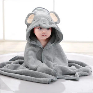 Animal-Themed Hooded Baby Bathrobe - Image 0