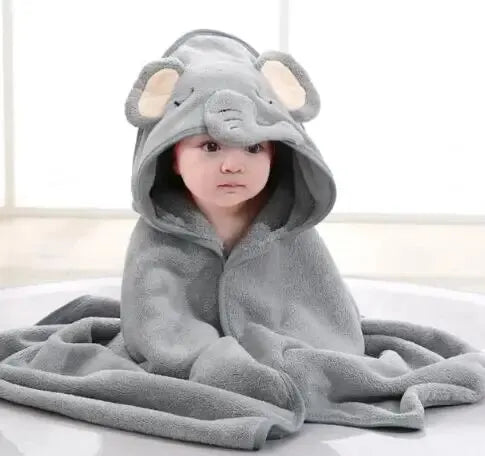 Animal-Themed Hooded Baby Bathrobe - Image 8
