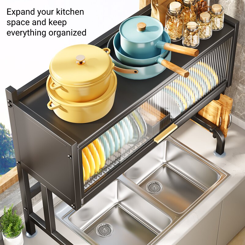 Stainless Surf Elegant Adjustable Dish Drying Rack - Image 1