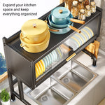 Stainless Surf Elegant Adjustable Dish Drying Rack