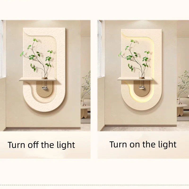 Entrance Decoration Green Plant Wall Vase Lamp - Image 5