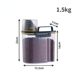 Feed Fresh Pet Food Storage Measuring Container