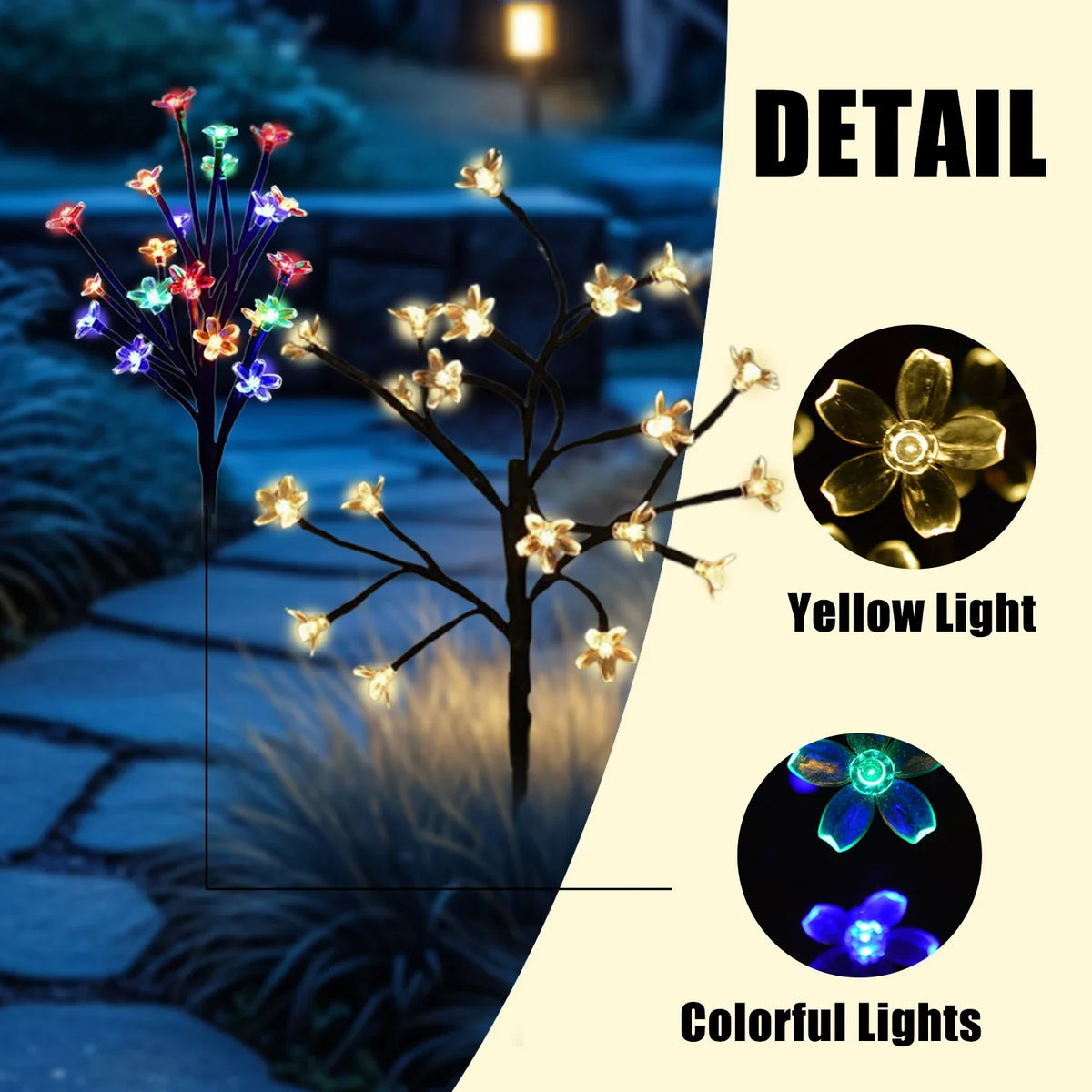 Sakura Tree Solar Flower Pathway Outdoor Lights · Mavigadget