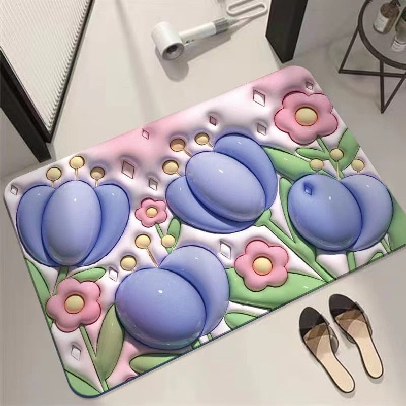 Non-Slip Cartoon Colorful Fun Quick Water Absorbent Mat - Image 0