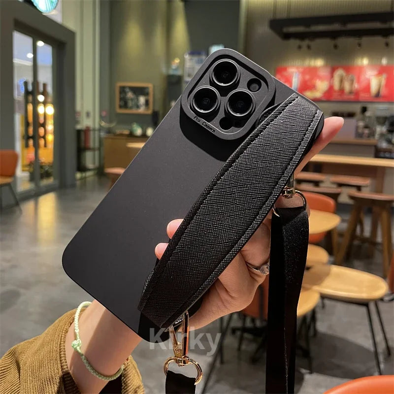 Luxury Detachable Crossbody Necklace Wrist Strap iPhone Case - Image 0