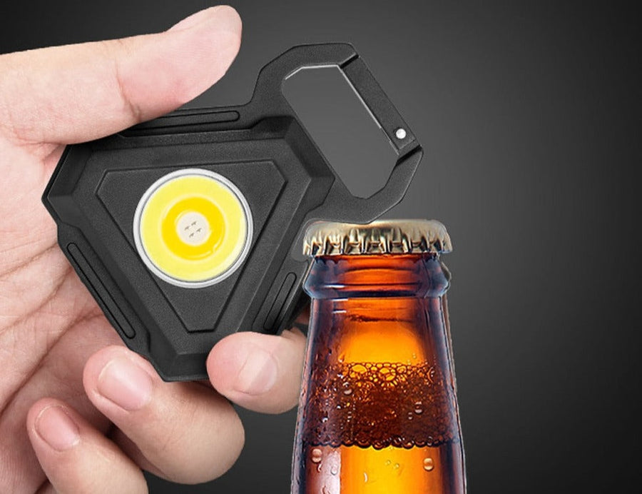Mini LED Flashlight USB Bottle Opener Keychain - Image 0