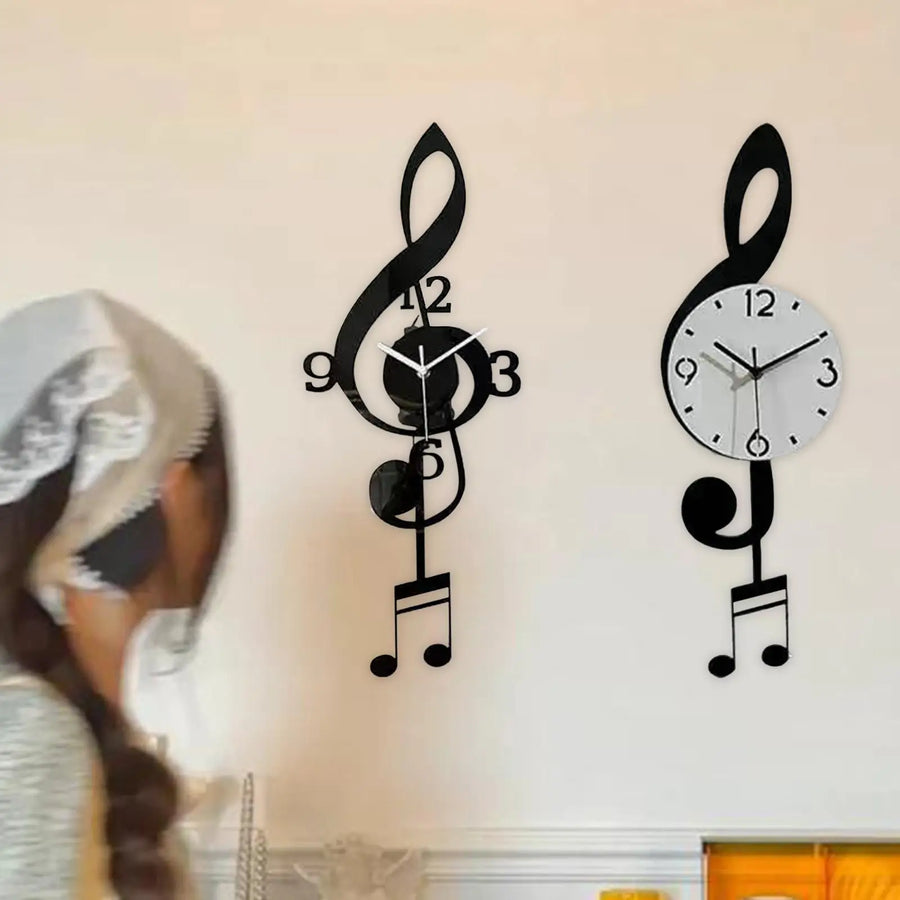 Musical Note Pendulum Wall Clock - Image 0