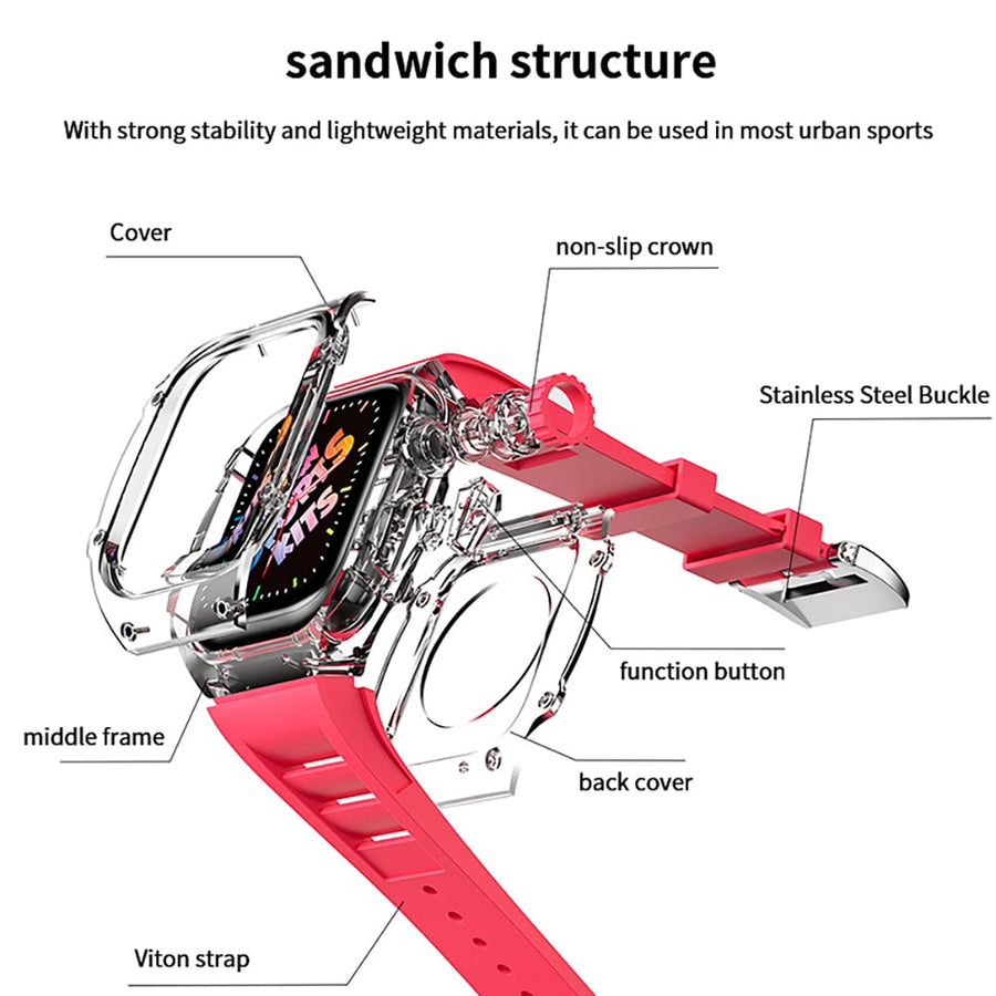 Transparent Smart Watch Strap Mod Kit Case - Image 3