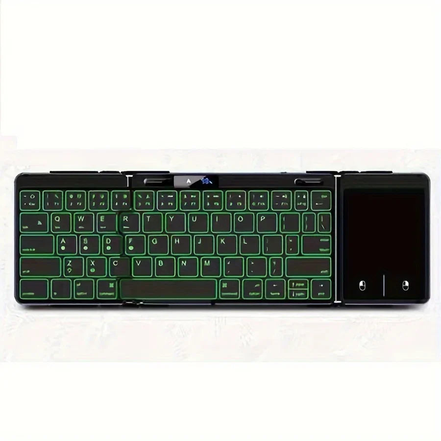 Foldable RGB Wireless Built-in Touchpad Backlit Travel Keyboard