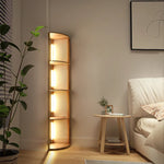 Elegant Wooden LED Light Nordic Shelf