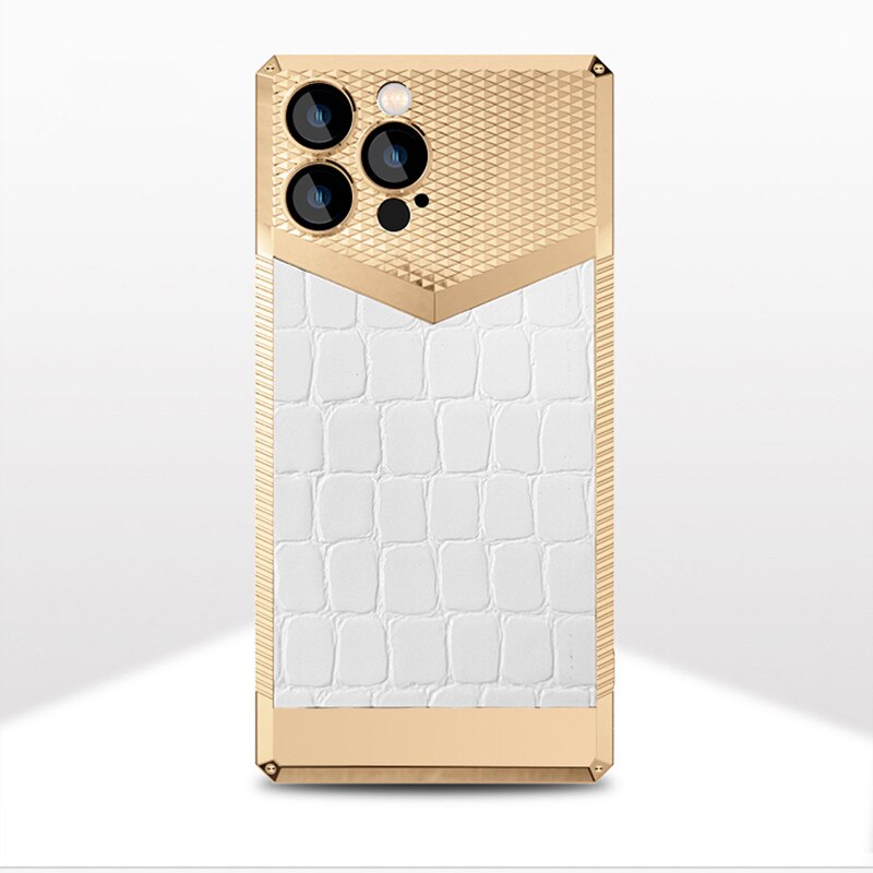 Crocodile Pattern Shock Absorbent Leather iPhone Case - Image 10