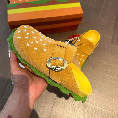 Hamburger Style Casual Beach Slippers - Image 0
