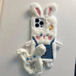 3D Cartoon Fluffy Bunny Cute iPhone Case