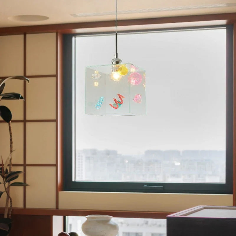 Confetti Cube Minimal Pendant Lamp - Image 3