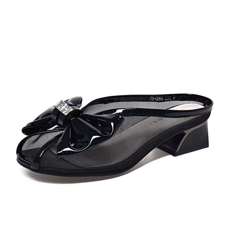 Comfy Walk Bowtie Small Sandal Heels - Image 4