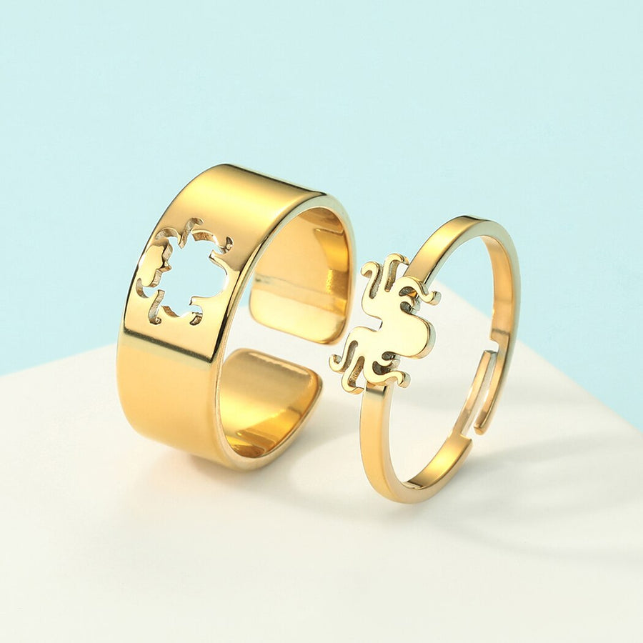 2pcs Together Forever Couple Rings - Image 6