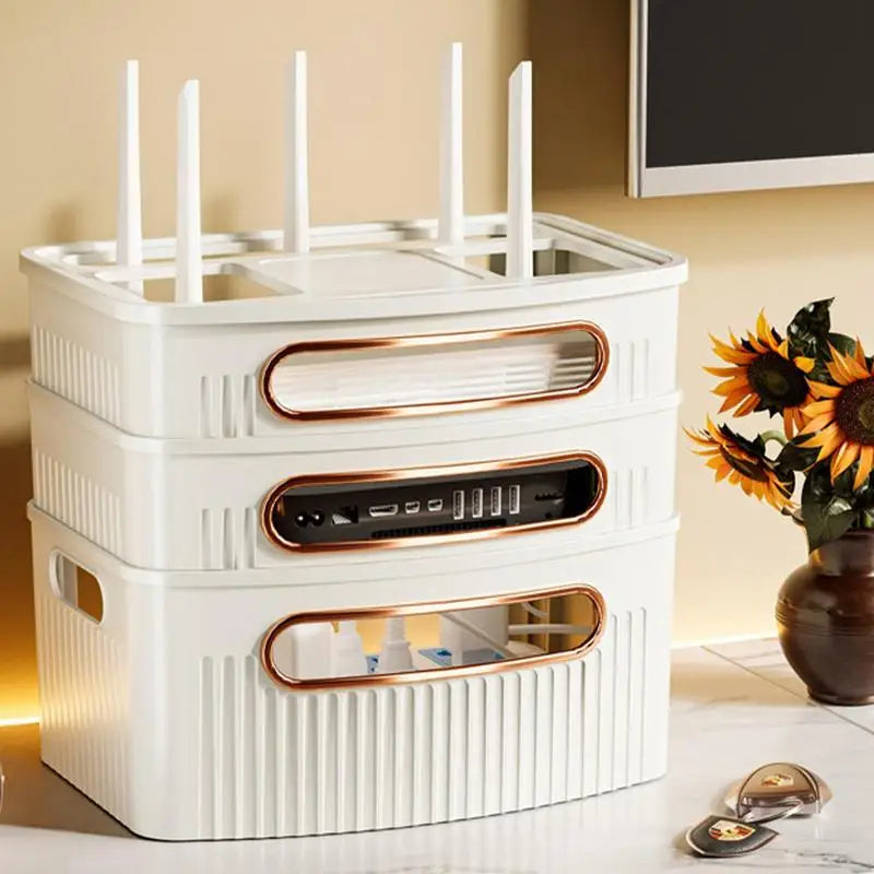 Dustproof Decorative Router Storage Box Organizer - Image 3