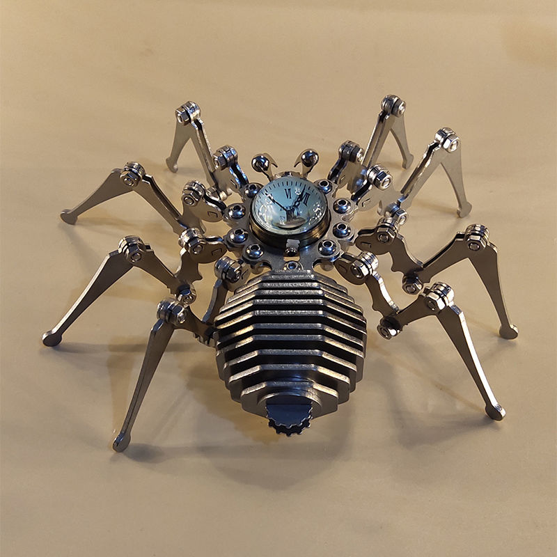 Robot spider Stainless Steel Mechanical Clock