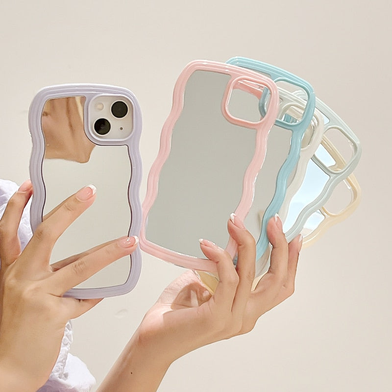 Wavy Makeup Mirror Phone Case - Image 6
