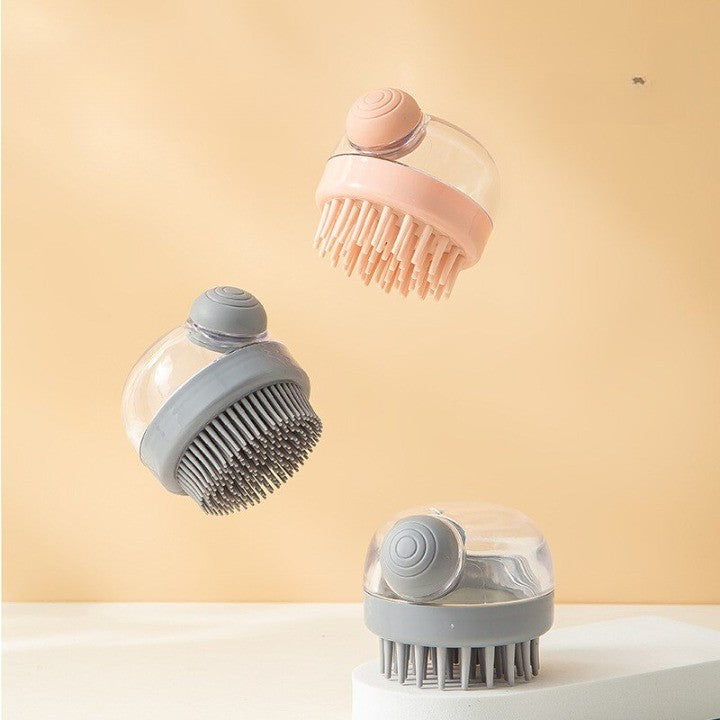 Quick Clean Shampoo Dispenser Hair Massager Brush