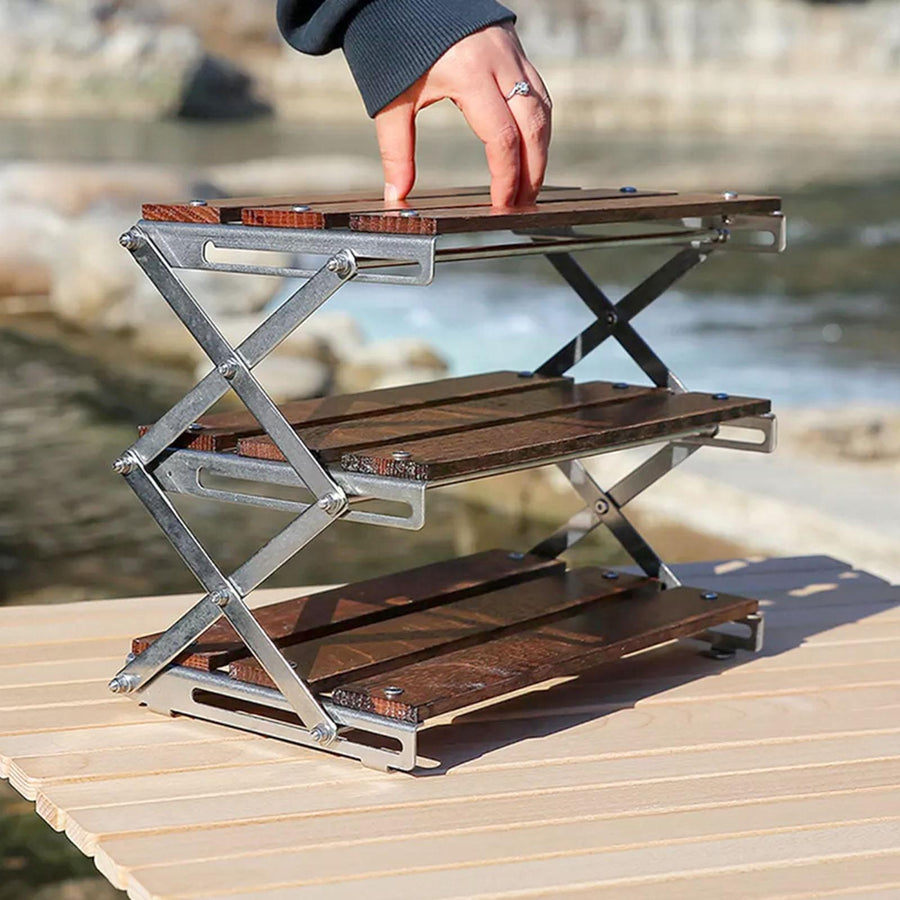 3-Layer Compact Foldable Storage Rack · Mavigadget