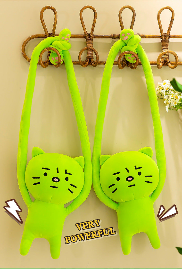 Green Cat Plush Toy Pillow - Image 7