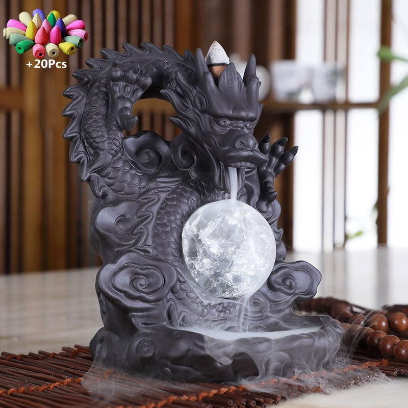 Mystic Dragon Lucky Clay Waterfall Burner - Image 6