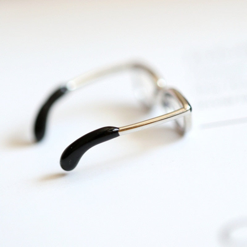 Minimalist Unique Mini Glasses Ring - Image 7