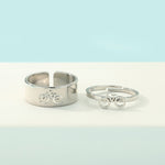 2pcs Together Forever Couple Rings