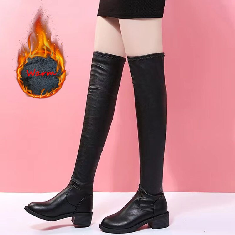 Butterfly Bow Elastic Casual Women Boots - Image 3