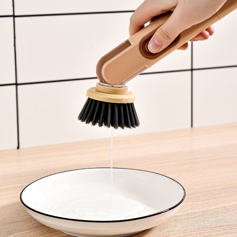 Dish Scrubber Soap Dispenser Brush - Image 0