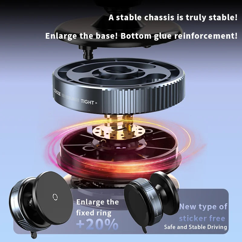 Rotating Magnetic Super Strong Vacuum Car Phone Holder - Image 5