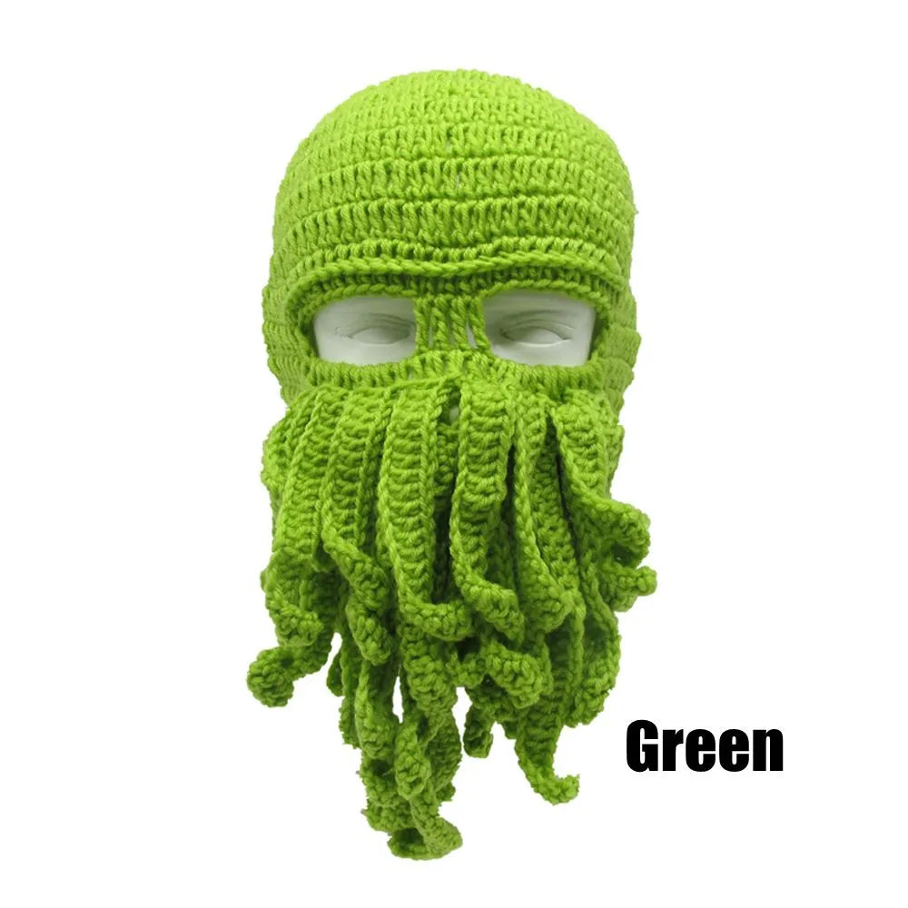 Octopus Tentacle Knitted Face Winter Mask