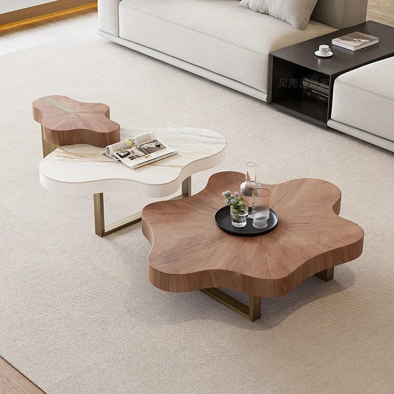 Curated visual reference: Picture Idea: Artistic Bohemian Nature Inspired Wooden Coffee Table