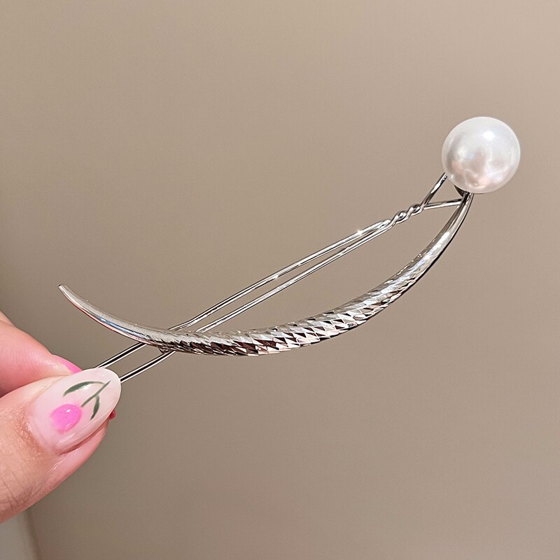Korean Style Elegant Pearl Hair Clip - Image 6
