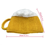 Beer Mug-Inspired Creative Knitted Hat