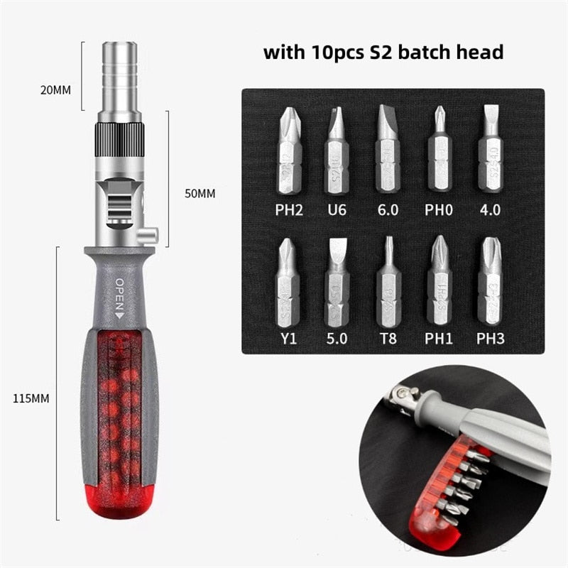Ratchet Master Multi-Angle Foldable Screwdriver Set - Image 3