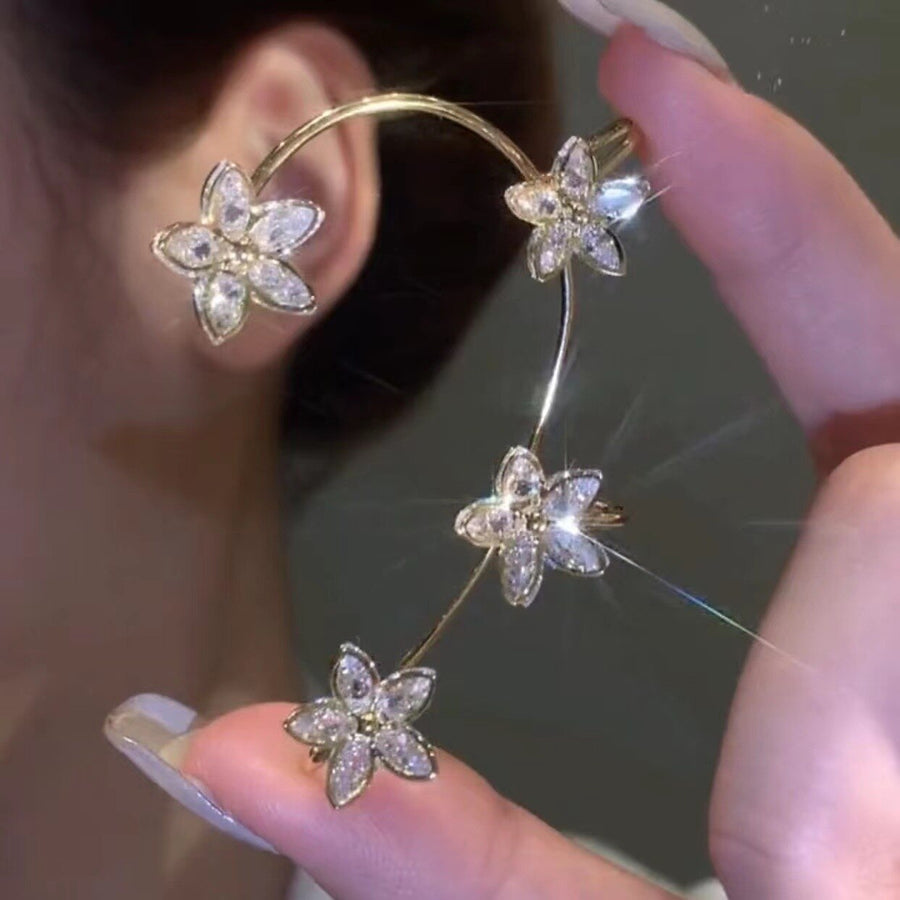 Elegant Flowers Adjustable Clip Earrings - Image 3