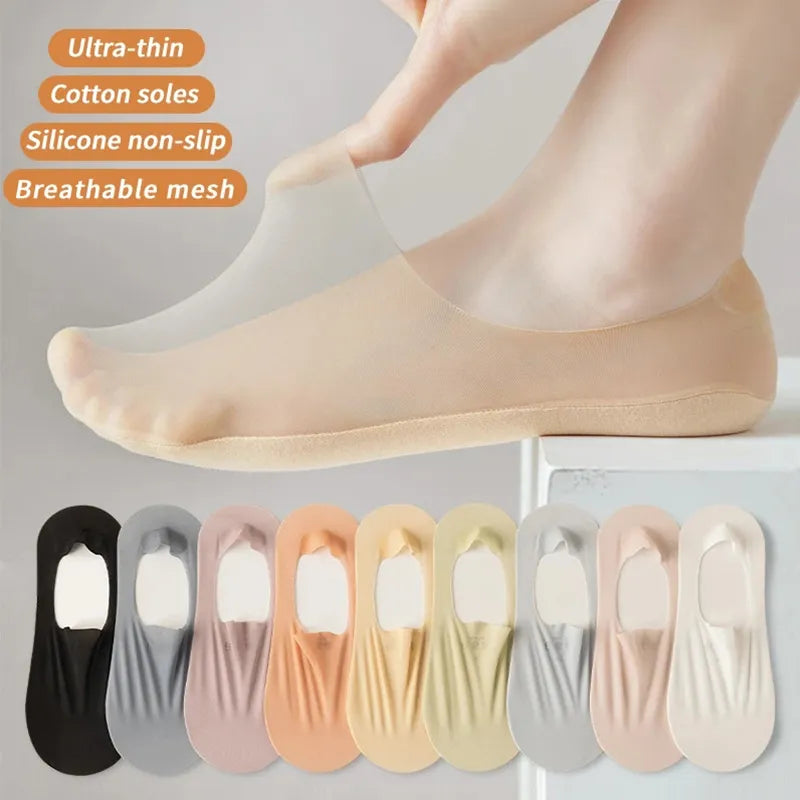 Invisible Breathable Mesh Anti-Slip Socks